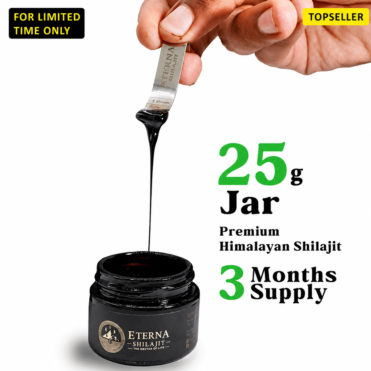 Himalayan Eterna Shilajit  100% Pure, High Altitude Resin - Eterna Shilajit